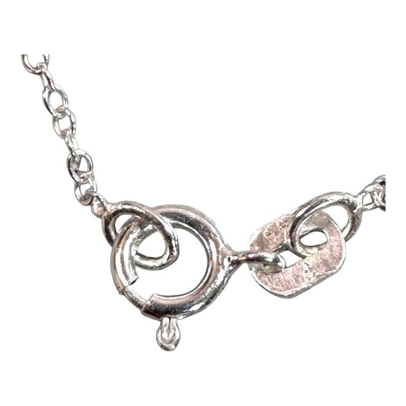 Sterling Silver Butterfly Pendant Necklace Marcasite SU Italy Chain Marked 925 - Picture 10 of 12